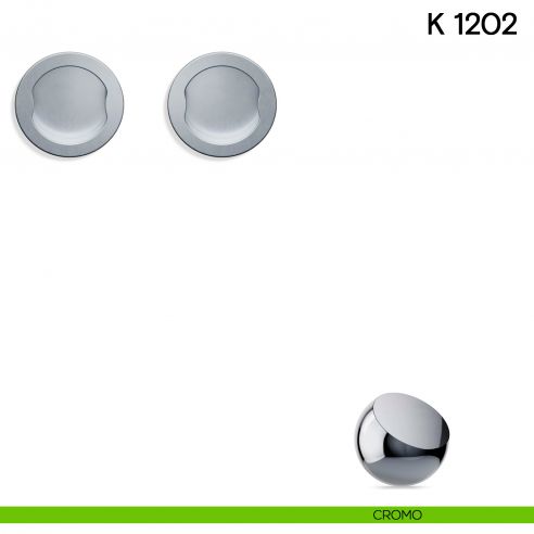 Maniglia per porta scorrevole K 1202 Valli collezione Lab senza serratura cromo