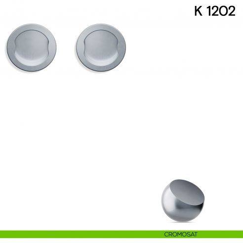 Maniglia per porta scorrevole K 1202 Valli collezione Lab senza serratura cromosat