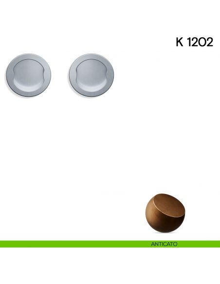 Maniglia per porta scorrevole K 1202 Valli collezione Lab senza serratura anticato