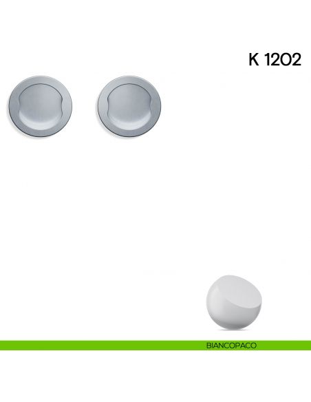 Maniglia per porta scorrevole K 1202 Valli collezione Lab senza serratura biancopaco