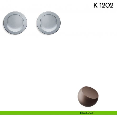 Maniglia per porta scorrevole K 1202 Valli collezione Lab senza serratura bronzop