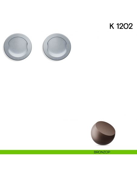 Maniglia per porta scorrevole K 1202 Valli collezione Lab senza serratura bronzop