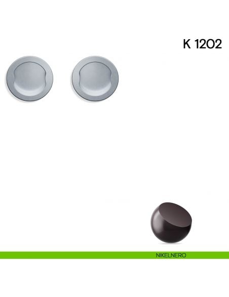 Maniglia per porta scorrevole K 1202 Valli collezione Lab senza serratura nikelnero