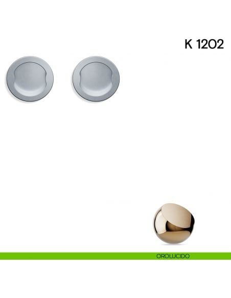 Maniglia per porta scorrevole K 1202 Valli collezione Lab senza serratura orolucido