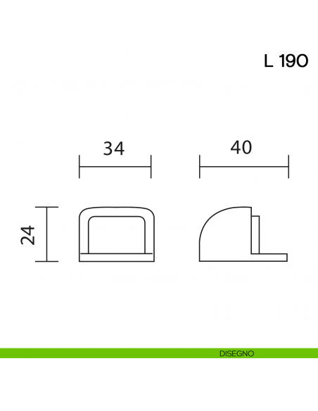 Fermaporta L 190 Valli collezione Lab disegno