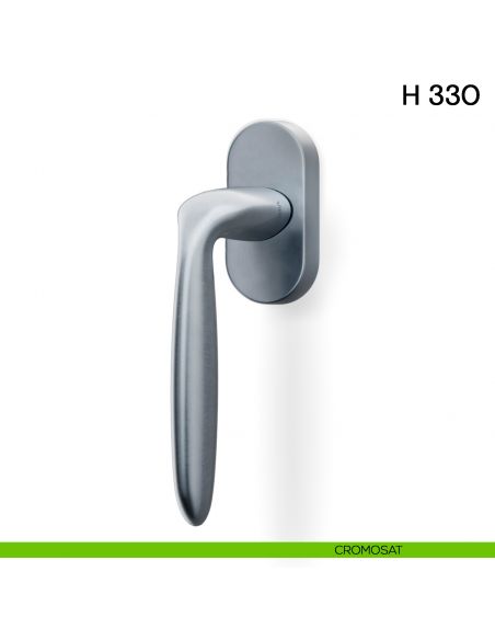 Maniglia per finestra martellina DK H 330 Valli collezione Fusital con rosetta fine