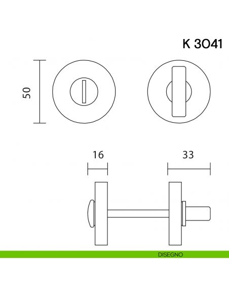 Nottolino per porta K 3041 Valli collezione Fusital disegno
