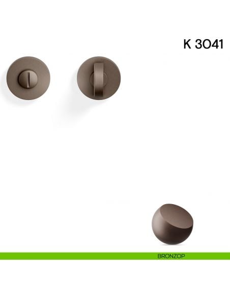 Nottolino per porta K 3041 RB Valli collezione Fusital con rosetta fine bronzop