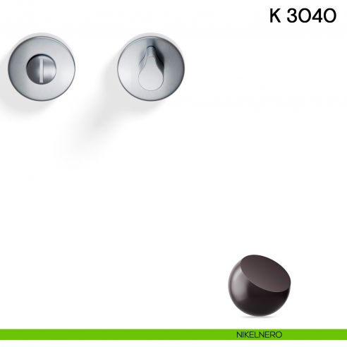 Nottolino per porta K 3040 Valli collezione Fusital nikelnero