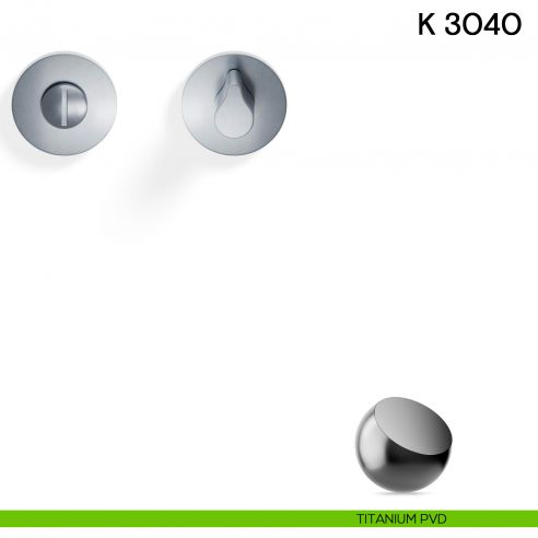 Nottolino per porta K 3040 RB Valli collezione Fusital con rosetta fine titanium pvd