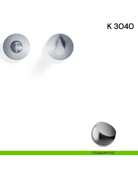 Nottolino per porta K 3040 RB Valli collezione Fusital con rosetta fine titanium pvd