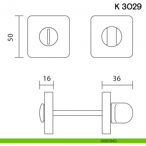 Nottolino per porta K 3029 Valli collezione Lab disegno