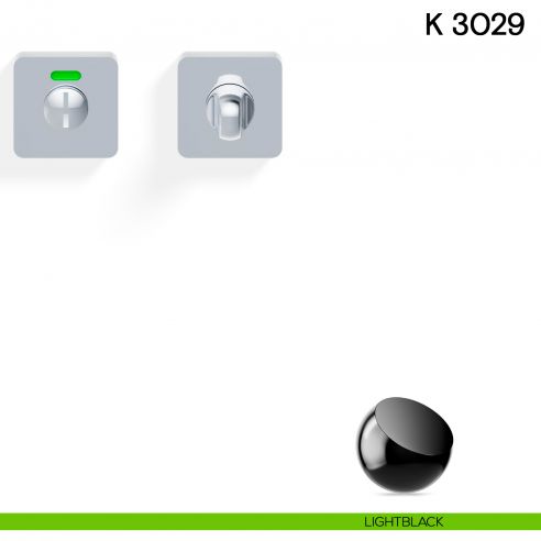Nottolino per porta K 3029 RS Valli collezione Lab libero/occupato light black
