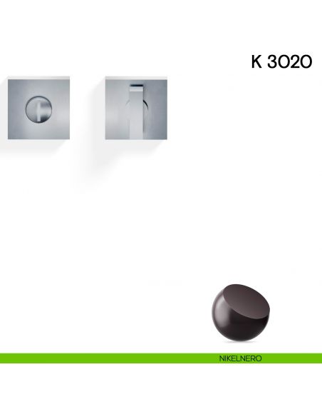Nottolino per porta K 3020 Valli collezione Lab nikelnero