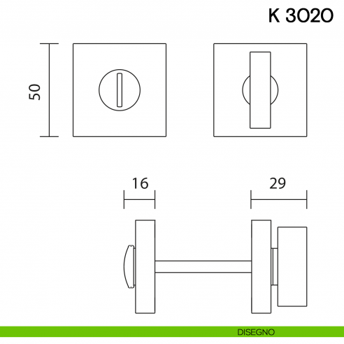 Nottolino per porta K 3020 Valli collezione Lab disegno