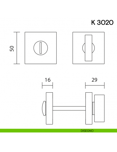 Nottolino per porta K 3020 Valli collezione Lab disegno