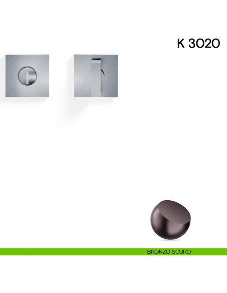 Nottolino per porta K 3020 RB Valli collezione Lab con rosetta fine bronzo scuro