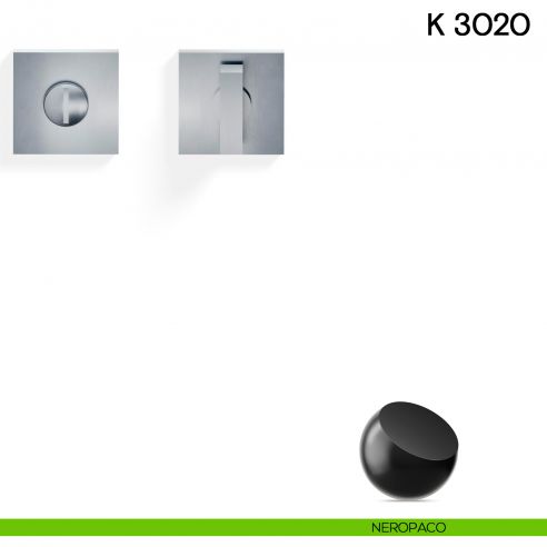 Nottolino per porta K 3020 RB Valli collezione Lab con rosetta fine neropaco