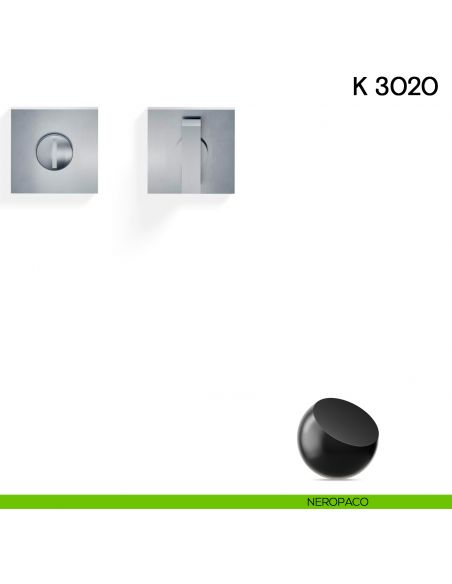 Nottolino per porta K 3020 RB Valli collezione Lab con rosetta fine neropaco
