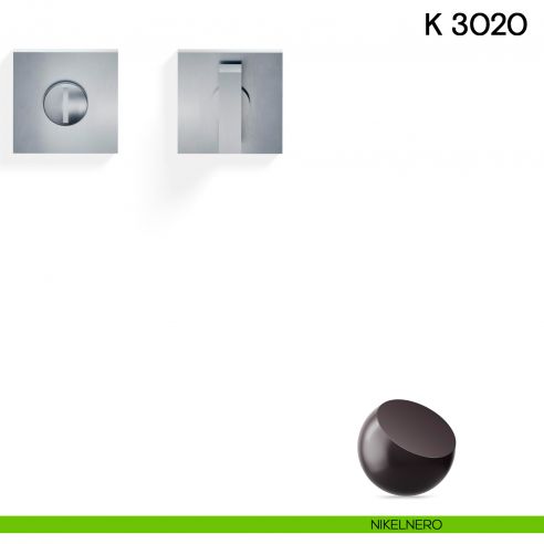 Nottolino per porta K 3020 RB Valli collezione Lab con rosetta fine nikelnero