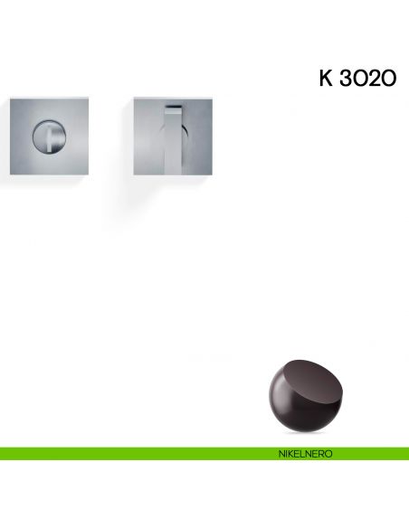 Nottolino per porta K 3020 RB Valli collezione Lab con rosetta fine nikelnero