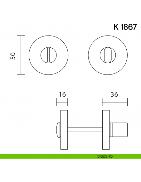 Nottolino per porta K 1867 Valli collezione Lab disegno