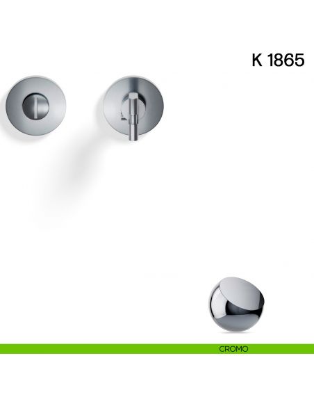 Nottolino per porta K 1865 RB Valli collezione Lab con rosetta fine cromo