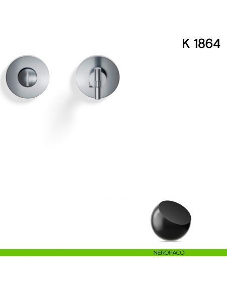 Nottolino per porta K 1864 RB Valli collezione Lab con rosetta fine neropaco