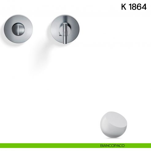 Nottolino per porta K 1864 RB Valli collezione Lab con rosetta fine biancopaco