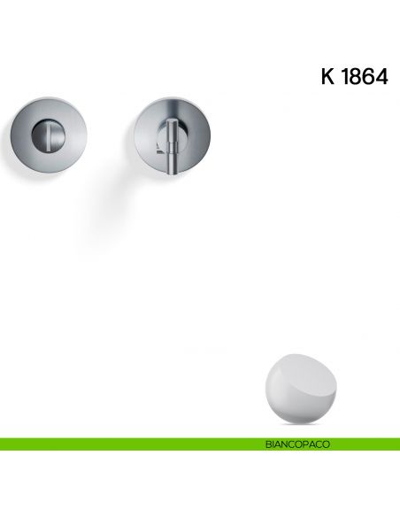 Nottolino per porta K 1864 RB Valli collezione Lab con rosetta fine biancopaco