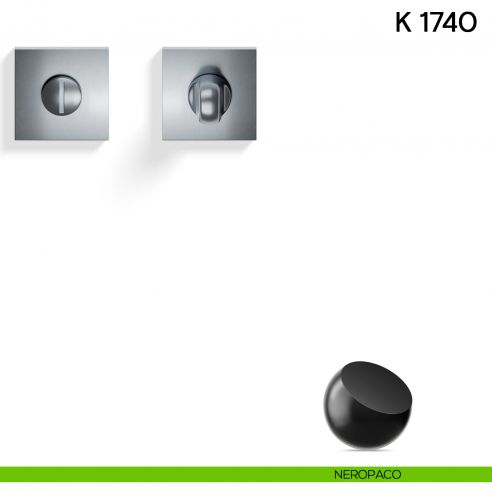 Nottolino per porta K 1740 RB Valli collezione Lab con rosetta fine neropaco