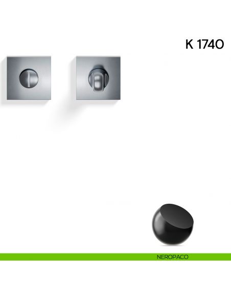 Nottolino per porta K 1740 RB Valli collezione Lab con rosetta fine neropaco