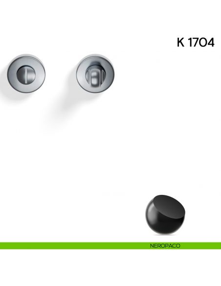 Nottolino per porta K 1704 R Valli collezione Lab 45 mm neropaco