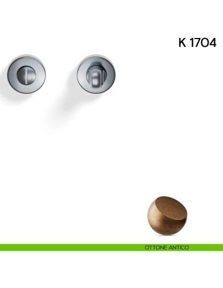 Nottolino per porta K 1704 R Valli collezione Lab 45 mm ottone antico