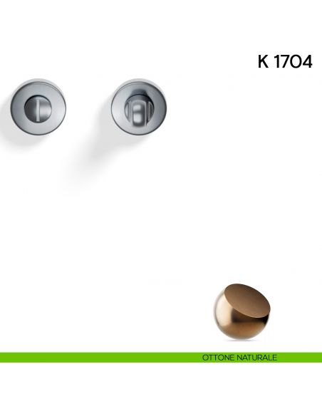 Nottolino per porta K 1704 R Valli collezione Lab 45 mm ottone naturale