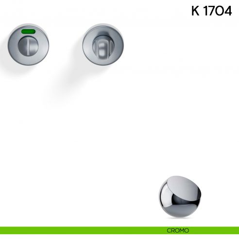 Nottolino per porta K 1704 RS Valli collezione Lab libero/occupato 45 mm cromo