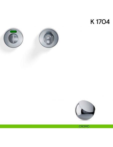 Nottolino per porta K 1704 RS Valli collezione Lab libero/occupato 45 mm cromo