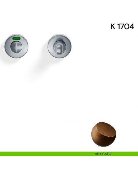 Nottolino per porta K 1704 RS Valli collezione Lab libero/occupato 45 mm anticato