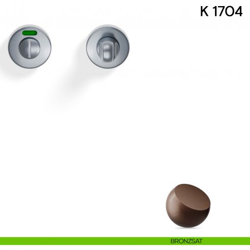 Nottolino per porta K 1704 RS Valli collezione Lab libero/occupato 45 mm bronzsat