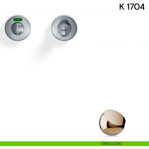 Nottolino per porta K 1704 RS Valli collezione Lab libero/occupato 45 mm orolucido