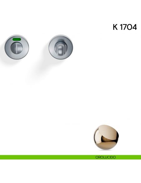 Nottolino per porta K 1704 RS Valli collezione Lab libero/occupato 45 mm orolucido