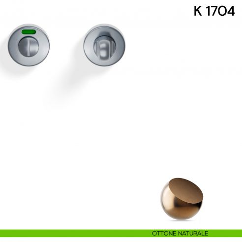 Nottolino per porta K 1704 RS Valli collezione Lab libero/occupato 45 mm ottone naturale