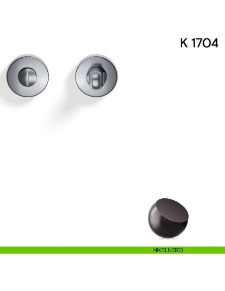 Nottolino per porta K 1704 R Valli collezione Lab 50 mm nikelnero