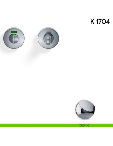 Nottolino per porta K 1704 RS Valli collezione Lab libero/occupato 50 mm cromo