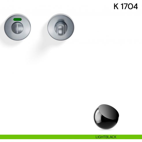 Nottolino per porta K 1704 RS Valli collezione Lab libero/occupato 50 mm lightblack