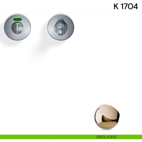 Nottolino per porta K 1704 RS Valli collezione Lab libero/occupato 50 mm orolucido