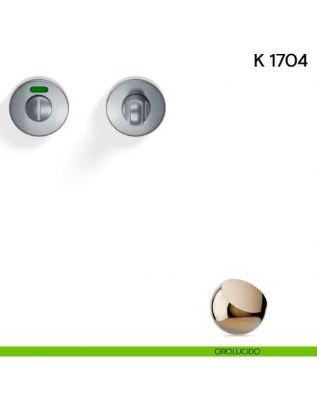 Nottolino per porta K 1704 RS Valli collezione Lab libero/occupato 50 mm orolucido