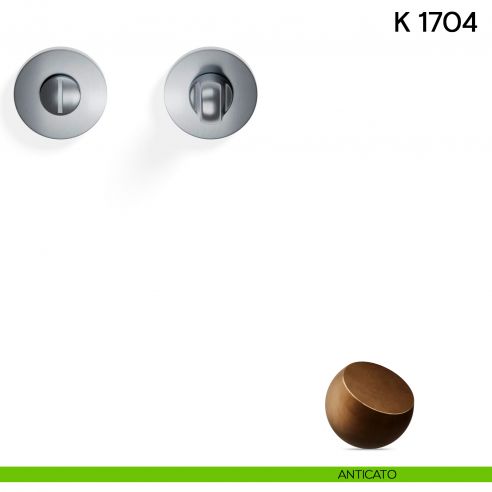Nottolino per porta K 1704 RB Valli collezione Lab 50 mm con rosetta fine anticato