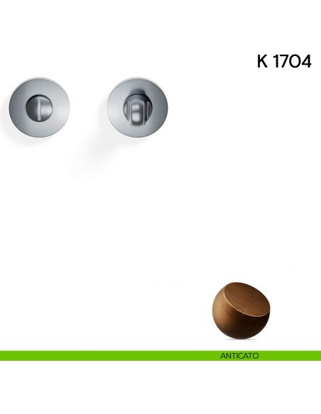 Nottolino per porta K 1704 RB Valli collezione Lab 50 mm con rosetta fine anticato