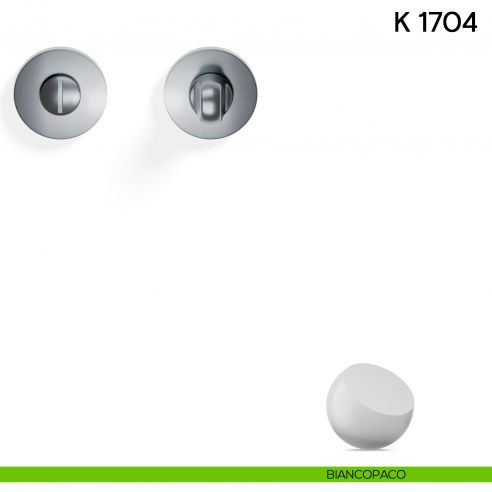 Nottolino per porta K 1704 RB Valli collezione Lab 50 mm con rosetta fine biancopaco